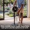 Shark FlexBreeze Pro Mist 2-in-1 Fan with Integrated Mist, White, FA302WH | Corded/Cordless, Pedestal to Tabletop, up to 24-Hr Battery, up to 70 Ft of Power, 5 Speeds, with Integrated Misting Tank(White (FlexBreeze ProMist w/ Portable Tank))