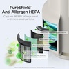 Shark NeverChange Compact Pro Air Purifier, HP071BRN, Winter Fog | For Bedroom, Nursery, Home Office, Dorm, HEPA-Exceeding Filter, Captures Pollutants, Pet Dander, Dust, Odor, Smoke, and More(White (250 sq. ft))