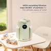 Shark NeverChange Compact Pro Air Purifier, HP071BRN, Winter Fog | For Bedroom, Nursery, Home Office, Dorm, HEPA-Exceeding Filter, Captures Pollutants, Pet Dander, Dust, Odor, Smoke, and More(Honeydew (250 sq. ft))