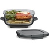 Ninja 6-Cup CleanCrisp Glass Container & Storage Lid, Crispi, XSKSFN6CUP | 450F rated, PFAS and PTFE free, Microwave, freezer and dishwasher-safe(6 Cup)