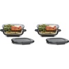 Ninja 6-Cup CleanCrisp Glass Container & Storage Lid, Crispi, XSKSFN6CUP | 450F rated, PFAS and PTFE free, Microwave, freezer and dishwasher-safe(6 Cup (Pack of 2))