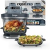 Ninja Crispi Pro Glass Air Fryer, 6-in-1, Cyberspace, AS101CY | Max crisp, air fry, bake, roast, recrisp, dehydrate, 1800W, 450F max, 6Qt, 2.5Qt containers(Cyberspace)