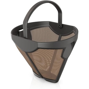 Ninja 134KKW300 Coffee Permanent Filter for CFP Dual Brew Models, Gold Tone Filter, Black 4.82” x 4.17” x 3.93”