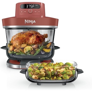 Ninja Crispi Pro Glass Air Fryer, 6-in-1, Cyberspace, AS101CY | Max crisp, air fry, bake, roast, recrisp, dehydrate, 1800W, 450F max, 6Qt, 2.5Qt containers(Amber)