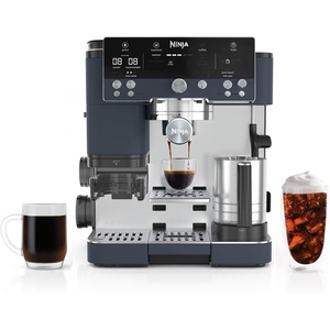 Ninja Luxe Café Premier Espresso & Rapid Cold Brew, Gunmetal, ES601GM | Drip Coffee, Built-in Coffee Grinder, Hands-Free Milk Frother, Assisted Tamper for Cappuccinos & Lattes(Cyberspace)