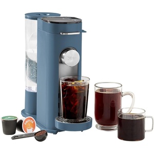 Ninja Pods & Grounds Iced Coffee Maker, K-Cup Pod Compatible, Stone PB041ST | Single-Serve, Brews Grounds, Compact Design, 56-oz. Reservoir, 6-oz. Cup to 24-oz. Travel Mug Brew Sizes(Blue)
