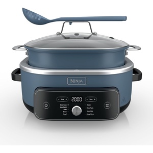 Ninja® PossibleCooker™ PRO 14-in-1, 8.5-qt, Sea Salt Gray, MC1001 | 14-in-1 replaces 14 appliances, Triple Fusion Heat®, slow cook, sauté, roast & steam, nonstick oven-safe pot to 500°F.(Blue)