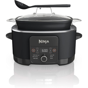 Ninja® PossibleCooker™ PRO 14-in-1, 8.5-qt, Sea Salt Gray, MC1001 | 14-in-1 replaces 14 appliances, Triple Fusion Heat®, slow cook, sauté, roast & steam, nonstick oven-safe pot to 500°F.(Black)
