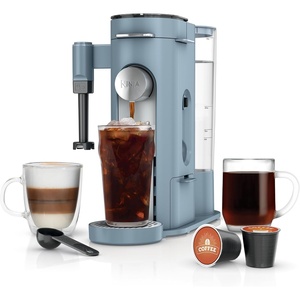 Ninja Single Serve Coffee Maker – Combo Machine, K-Cup Pods and Grounds | 4 Styles of Brewing, up to 24 Oz Cup Sizes, 56 Oz Removable Reservoir, Black, PB051(XL-Denim Blue)