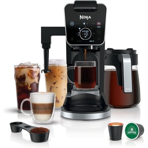 Ninja Specialty Drip Coffee Maker, DualBrew Pro, Black, CFP301 | Coffee Machine w/ Frother, Paper Filter, Brew with Pods & Grounds, K Cups Compatible, 4 Brew Styles, 13 Cup to Pot Sizes(w/ K Cup Combo (Paper Filter))