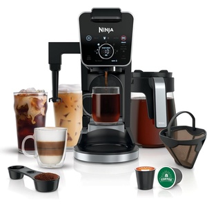 Ninja Specialty Drip Coffee Maker, DualBrew Pro, Black, CFP301 | Coffee Machine w/ Frother, Paper Filter, Brew with Pods & Grounds, K Cups Compatible, 4 Brew Styles, 13 Cup to Pot Sizes(w/ K Cup Combo (Permanent Filter))
