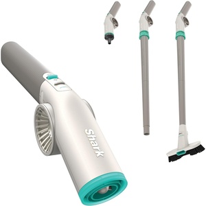 Shark BlastBoss, All-in-One Air Blasting System with BlastBroom, AB2111 | Precision Nozzle, Extension Wand, Indoor/Outdoor Cleaning, 0-190 MPH, Cordless Handheld Blower, Rechargeable, Charcoal(Dove)