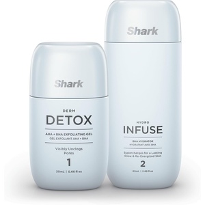 Shark FacialPro Glow + DePuffi 2-in-1 Facial & Contrast Therapy, FH320BK | Hydro-Powered Facial System + DePuffi Hot & Cold Therapy, Clinically Tested to Exfoliate, Hydrate & Depuff in 10 Minutes(FacialPro Glow Replenishment Kit)