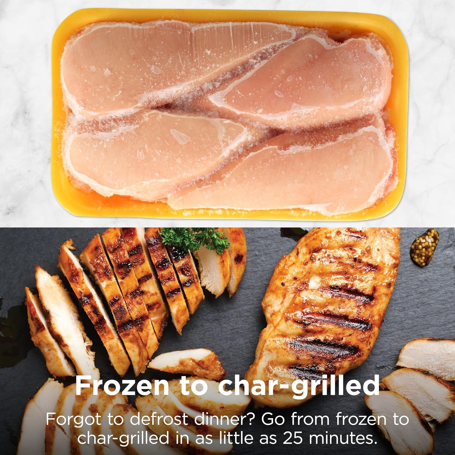 image:imageNinja Foodi 6in1 Indoor Grill amp Air Fryer 500F BlackSilver EG201 Cyclonic Grilling 500F Surround Searing for chargrilled marks virtually smokefree 6in1 Grill Air Fry Roast amp more5in1