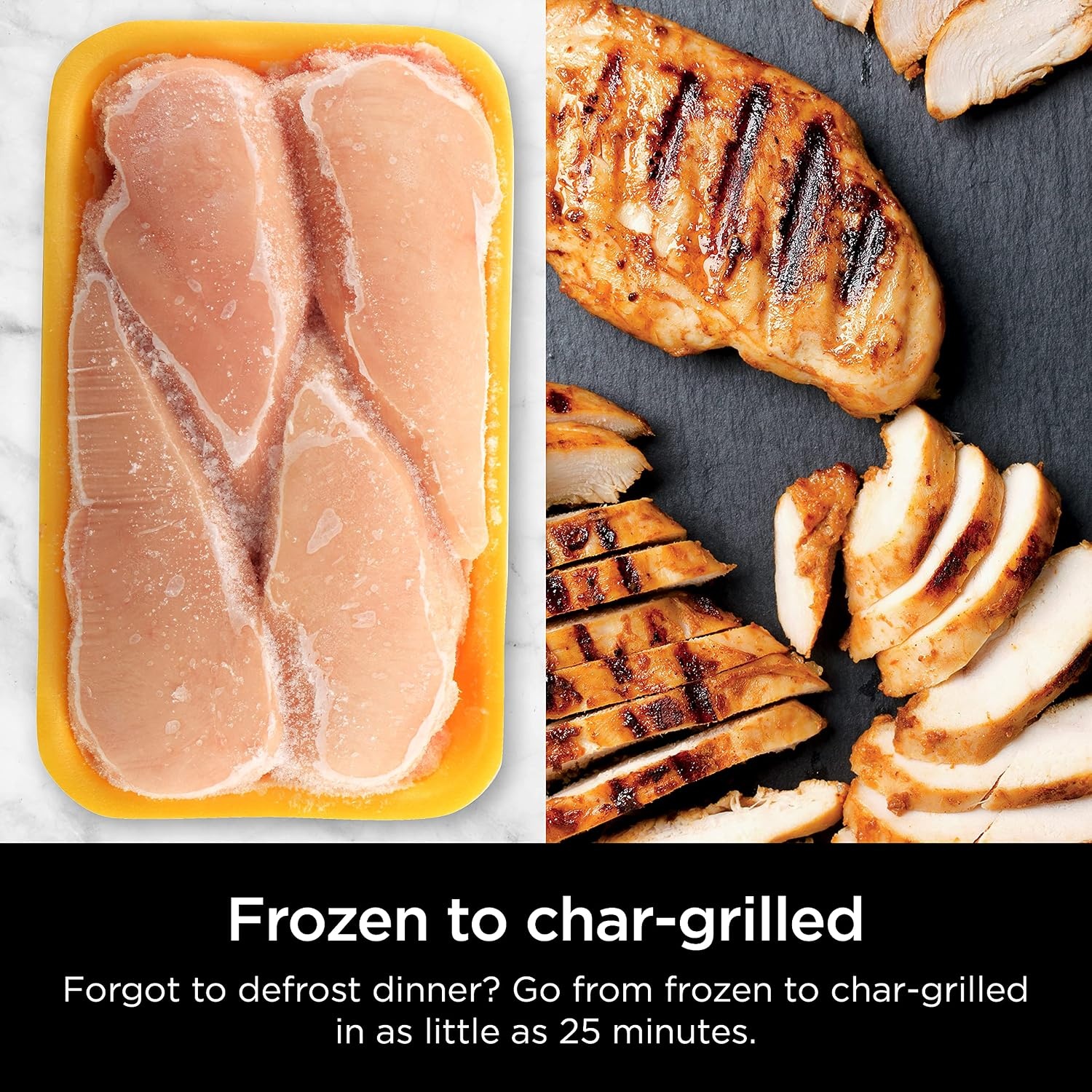 image:imageNinja IG651 Foodi Smart XL Pro 7in1 Indoor GrillGriddle Combo use Opened or Closed Air Fry Dehydrate amp More Pro Power Grate Flat Top Crisper Smart Thermometer Black