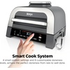 Ninja® Foodi® 6-in-1 Indoor Grill & Air Fryer, 500°F, Black/Silver, EG201 | Cyclonic Grilling, 500°F Surround Searing for char-grilled marks, virtually smoke-free. 6-in-1: Grill, Air Fry, Roast & more.(6-in-1 w/ probe)
