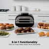 Ninja® Foodi® 6-in-1 Indoor Grill & Air Fryer, 500°F, Black/Silver, EG201 | Cyclonic Grilling, 500°F Surround Searing for char-grilled marks, virtually smoke-free. 6-in-1: Grill, Air Fry, Roast & more.(6-in-1 Smart XL)