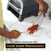 Ninja® Foodi® 6-in-1 Indoor Grill & Air Fryer, 500°F, Black/Silver, EG201 | Cyclonic Grilling, 500°F Surround Searing for char-grilled marks, virtually smoke-free. 6-in-1: Grill, Air Fry, Roast & more.(6-in-1 w/ probe)