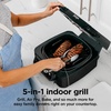 Ninja® Foodi® 6-in-1 Indoor Grill & Air Fryer, 500°F, Black/Silver, EG201 | Cyclonic Grilling, 500°F Surround Searing for char-grilled marks, virtually smoke-free. 6-in-1: Grill, Air Fry, Roast & more.(5-in-1 Premium w/ probe)