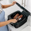 Ninja Foodi Pro 5-in-1 Indoor Integrated Smart Probe, 4-Quart Air Fryer, Roast, Bake, Dehydrate, an Cyclonic Grilling Technology, with 4 Steaks Capacity, in a Stainless Finish | Integrated Smart Probe, Roast, Bake, Dehydrate, Cyclonic Grilling Technology, 4 Steaks Capacity(Stainless)