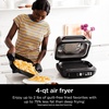 Ninja IG651 Foodi Smart XL Pro 7-in-1 Indoor Grill/Griddle Combo, use Opened or Closed, Air Fry, Dehydrate & More, Pro Power Grate, Flat Top, Crisper, Smart Thermometer, Black