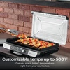 Ninja® Sizzle™ Indoor Grill & Griddle, 14”, 500°F, Grey/Silver, GR101 | Interchangeable nonstick grill & griddle plate, dishwasher-safe lid, 500°F edge-to-edge heat for perfect char-grilled marks.(20 Inch)