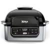 Ninja® Foodi® 6-in-1 Indoor Grill & Air Fryer, 500°F, Black/Silver, EG201 | Cyclonic Grilling, 500°F Surround Searing for char-grilled marks, virtually smoke-free. 6-in-1: Grill, Air Fry, Roast & more.(5-in-1)