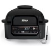 Ninja Foodi Pro 5-in-1 Indoor Integrated Smart Probe, 4-Quart Air Fryer, Roast, Bake, Dehydrate, an Cyclonic Grilling Technology, with 4 Steaks Capacity, in a Stainless Finish | Integrated Smart Probe, Roast, Bake, Dehydrate, Cyclonic Grilling Technology, 4 Steaks Capacity(Stainless)