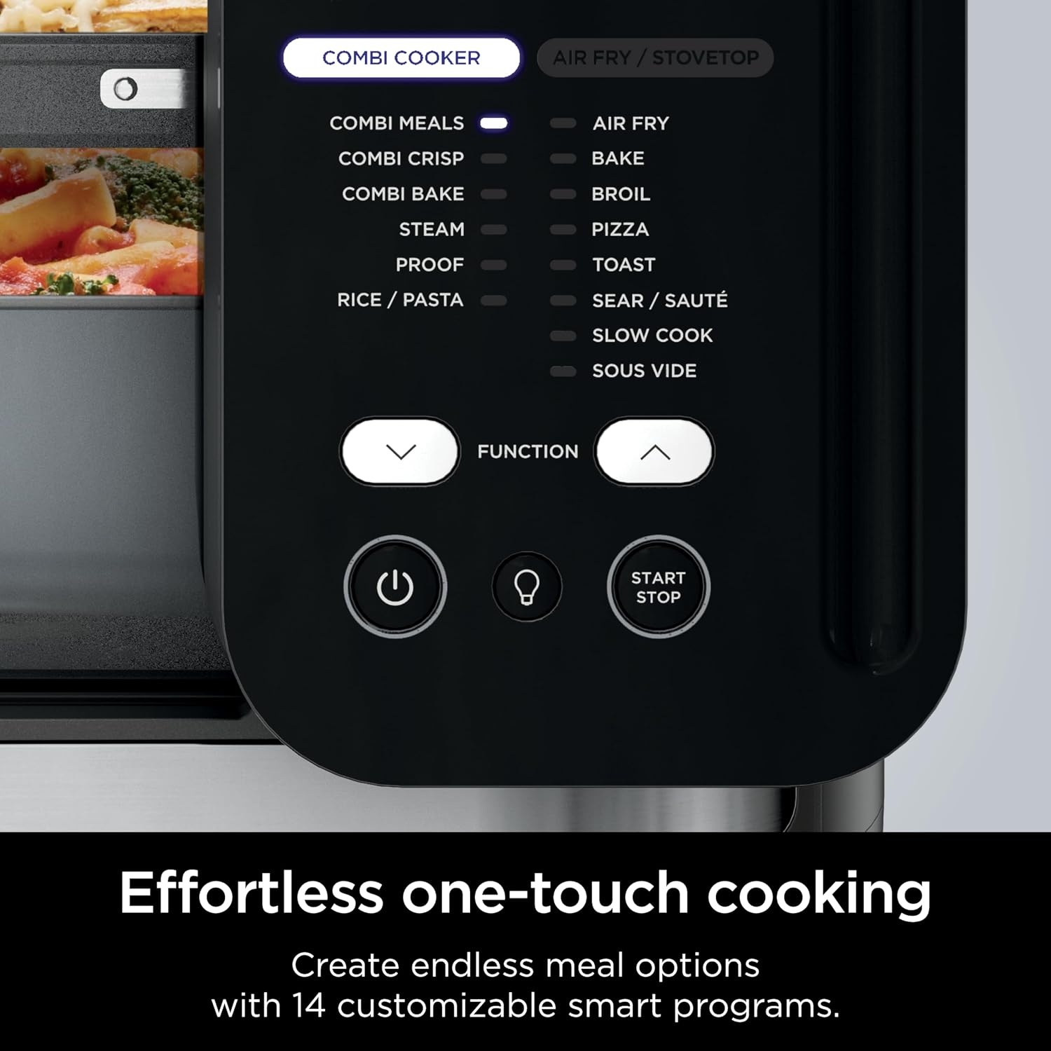 image:imageNinja Combi AllinOne Multicooker amp Air Fryer Stainless Steel SFP701 Cooks complete family meals in 15 mins HyperSteam Air Fry 14in1 Bake Roast Slow Cook amp more 3 accessories includedMulticooker
