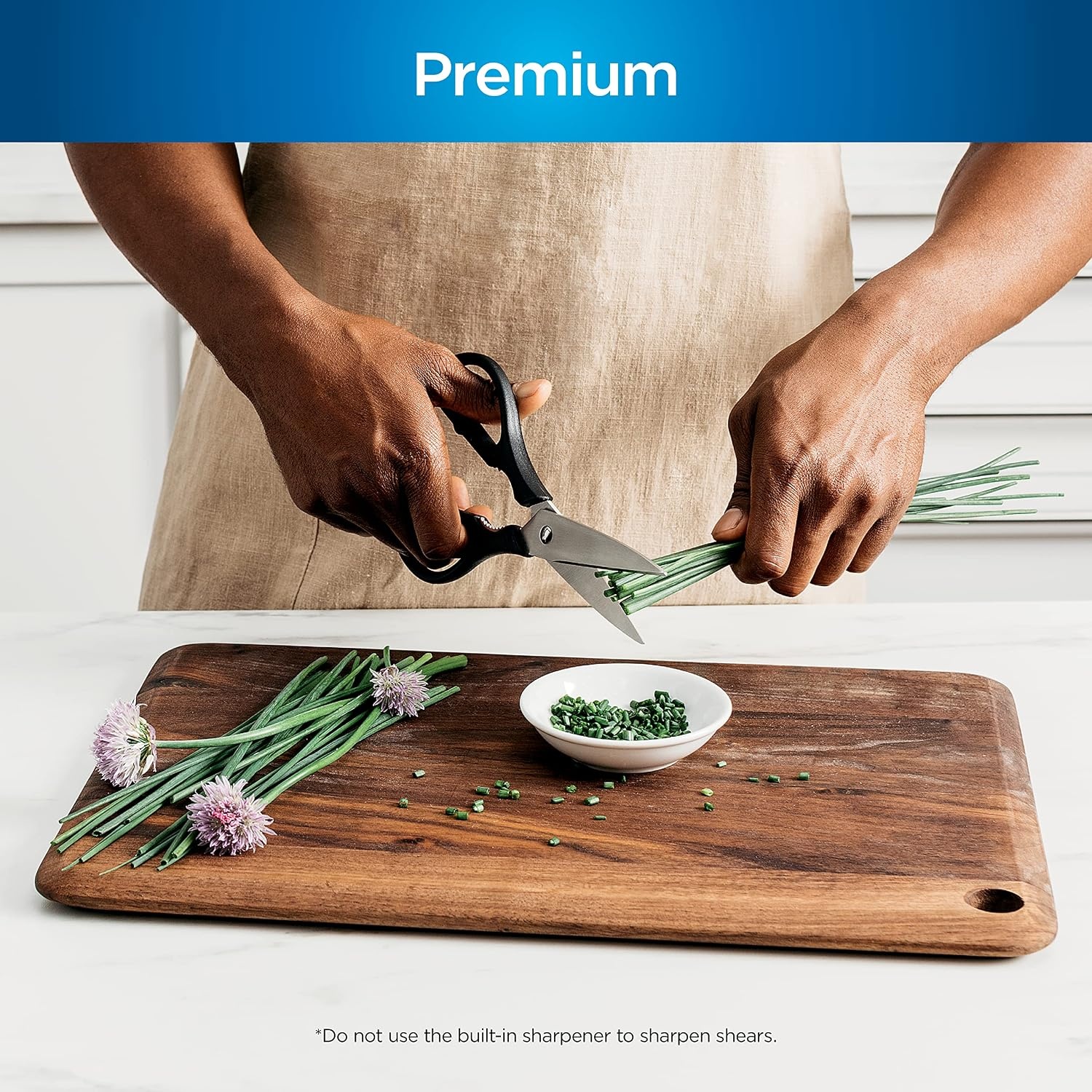 image:imageNinja NeverDull 15Pc Wood Series Knife Block StainlessWalnut K52015 Stays razorsharp 10 years Premium German stainless steel blades Foolproof builtin sharpener Walnut wood block amp handles12Piece