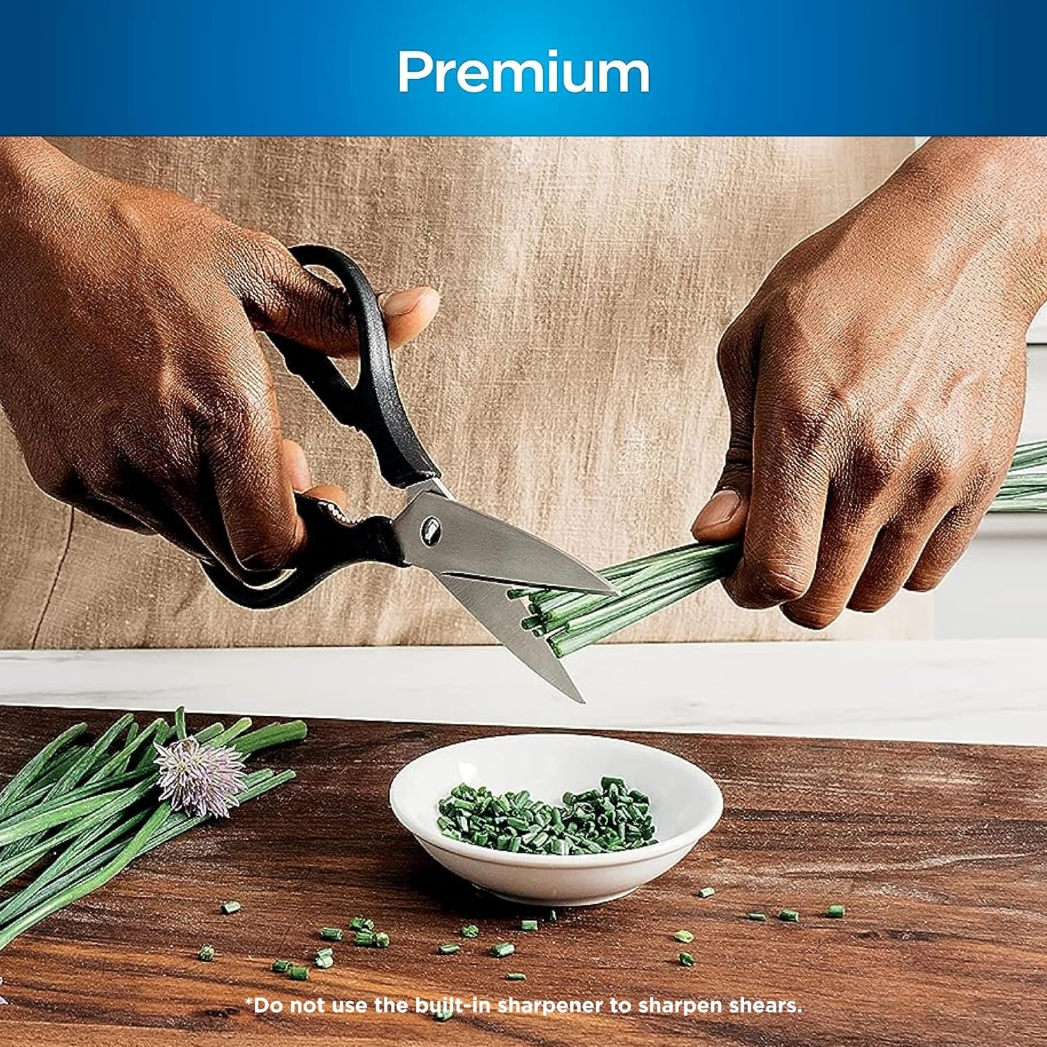 image:imageNinja NeverDull 15Pc Wood Series Knife Block StainlessWalnut K52015 Stays razorsharp 10 years Premium German stainless steel blades Foolproof builtin sharpener Walnut wood block amp handles15Piece