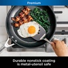 Ninja C33000 Foodi NeverStick Premium 3-Piece Cookware Set, 12-Inch Fry Pan, 5-Quart Sauté Pan with Glass Lid, Hard-Anodized, Nonstick, Durable & Oven Safe to 500°F, Slate Grey(3-Piece Set)