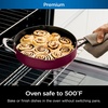 Ninja, Cookware, Steamer, Strainer Basket, Glass Lid and Spatula, Foodi NeverStick PossiblePan, Premium Set with 4-Quart Capacity Pan, Nonstick, Durable, Oven Safe Cookware, Cherry Tart, CW102BL(Cherry Tart)