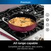 Ninja, Cookware, Steamer, Strainer Basket, Glass Lid and Spatula, Foodi NeverStick PossiblePan, Premium Set with 4-Quart Capacity Pan, Nonstick, Durable, Oven Safe Cookware, Cherry Tart, CW102BL(Cherry Tart)