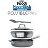 Ninja, Cookware, Steamer, Strainer Basket, Glass Lid and Spatula, Foodi NeverStick PossiblePan, Premium Set with 4-Quart Capacity Pan, Nonstick, Durable, Oven Safe Cookware, Cherry Tart, CW102BL(Sea Salt Grey)