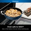 Ninja, Cookware, Steamer, Strainer Basket, Glass Lid and Spatula, Foodi NeverStick PossiblePan, Premium Set with 4-Quart Capacity Pan, Nonstick, Durable, Oven Safe Cookware, Cherry Tart, CW102BL(Macaron Blue)