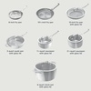 Ninja® EverClad 10.25″ Fry Pan, Tri-Ply, Stainless, C90026 | Tri-ply: 18/10 stainless, pure aluminum core. No warping, hot spots. All stovetops & induction compatible. Oven safe to 600°F(12 – Piece Set)