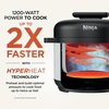 Ninja® HyperHeat™ 9-in-1 Pressure Cooker, 6.5-qt, Blue Macaron, PC201 | Cooks 2X faster, Sear, Sauté, Slow Cook, Steam & Sous Vide, 1200W, PFAS-free pot, removable SimpliServe™ pot for easy serving(White)