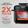 Ninja® HyperHeat™ 9-in-1 Pressure Cooker, 6.5-qt, Blue Macaron, PC201 | Cooks 2X faster, Sear, Sauté, Slow Cook, Steam & Sous Vide, 1200W, PFAS-free pot, removable SimpliServe™ pot for easy serving(Grey)