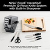 Ninja® NeverDull™ 15-Pc Wood Series Knife Block, Stainless/Walnut, K52015 | Stays razor-sharp 10+ years. Premium German stainless steel blades. Foolproof built-in sharpener. Walnut wood block & handles(12-Piece)