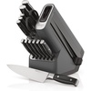 Ninja® NeverDull™ 15-Pc Wood Series Knife Block, Stainless/Walnut, K52015 | Stays razor-sharp 10+ years. Premium German stainless steel blades. Foolproof built-in sharpener. Walnut wood block & handles(14-Piece)