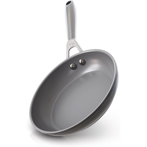Ninja Ceramic Pro 12″ Fry Pan, Non-Stick Pan, Nontoxic, PTFE Free, Ceramic Coated, Stainless Steel Handle, Stove and Oven Safe to 550°F, All Stovetops & Induction Compatible, Black, CW30030BK(8” Fry Pan – Black)