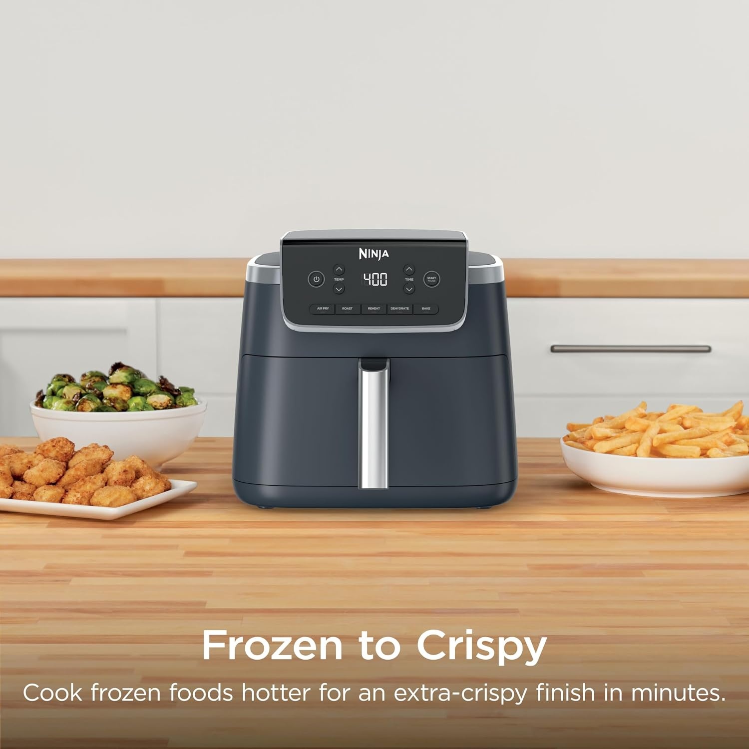 image:imageNinja Air Fryer Pro 5 Qt 5in1 Stone AF142SD Air fry bake roast reheat dehydrate 1750W 400F max Fits 4 lbs fries DishwashersafeCyberspace