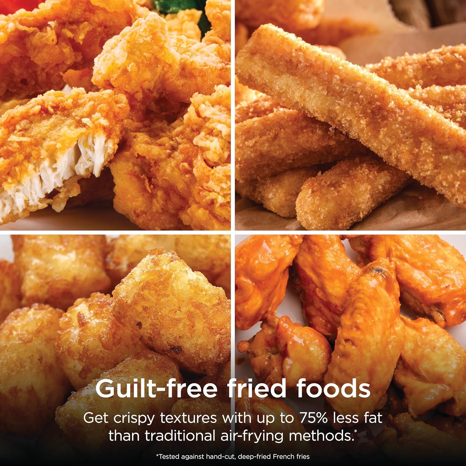 image:imageNinja Air Fryer XL with MaxCrisp 65 Qt 6in1 Grey AF181 Max crisp air fry roast bake reheat dehydrate 1750W 450F max Fits 9 lbs wings65 QT MAX