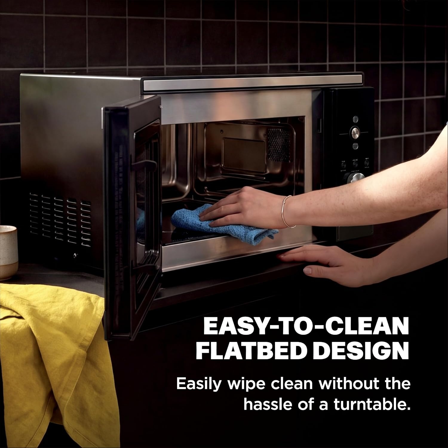 image:imageNinja Crispi Microwave amp Air Fryer with FusionCrisp Silver MW101 Replaces a countertop microwave and air fryer with 14 functions Fast 1000W microwave and powerful 1700W Ninja air fryerBlack