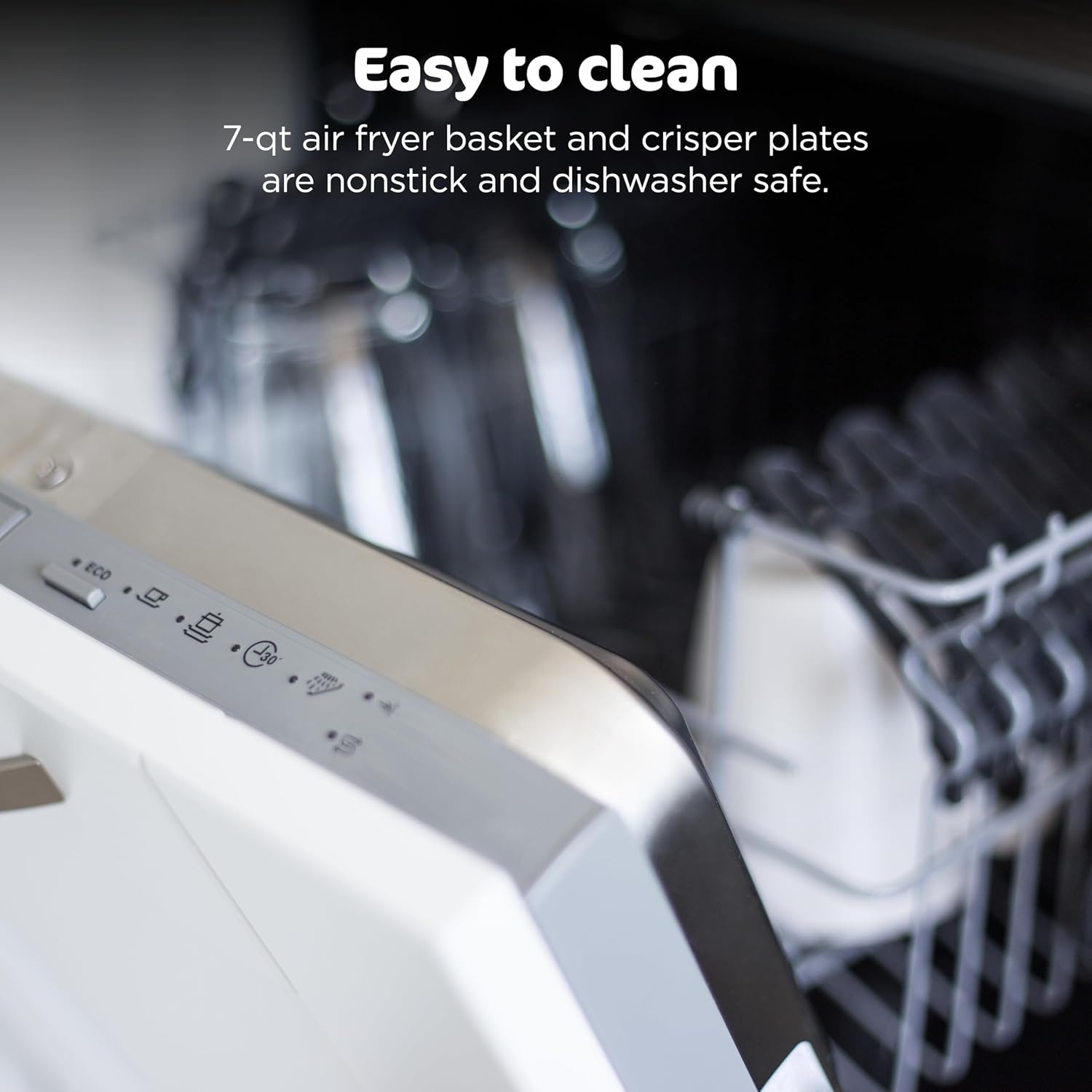 image:imageNinja DZ550 Foodi 10 Quart 6in1 DualZone Smart XL Air Fryer with 2 Independent Baskets Cook Thermometer for Perfect Doneness Match and Finish to Roast Dehydrate and More Black Air fry roast broil bake reheat dehydrate Smart Cook thermometer Match Cook Smart Finish7QT MegaZone