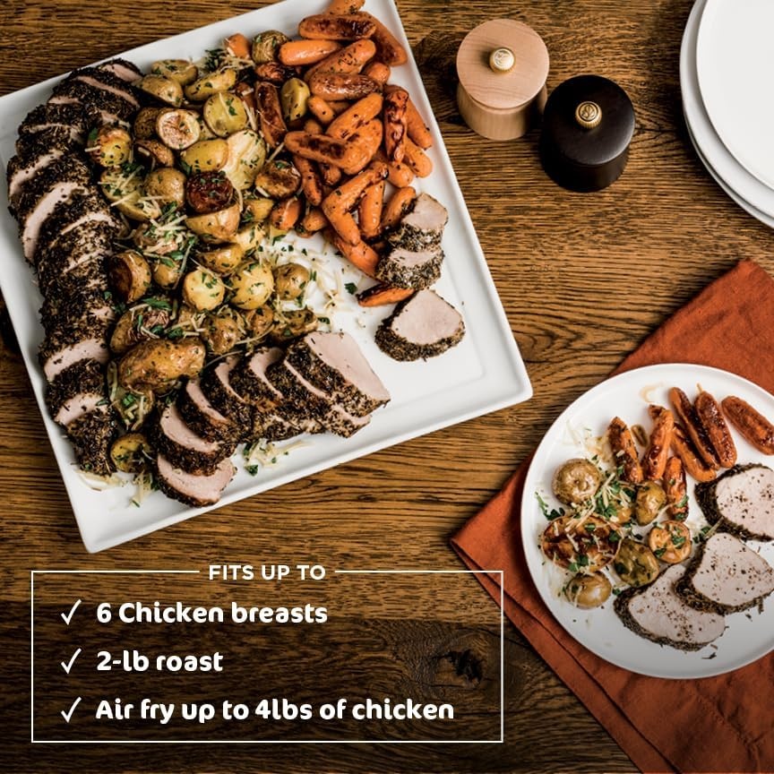 image:imageNinja Digital Air Fry Countertop Oven 8in1 XL Silver SP101 Air fry air roast broil bake toast bagel dehydrate keep warm 1800W Flip up amp away13in1 Flip Oven XL