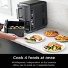 Ninja Air Fryer DoubleStack, 8 Qt, 6-in-1, Black, SL201 | Air fry, broil, roast, bake, reheat, dehydrate, Cooks 4 foods at once, Smart Finish, Match Cook(10 QT)