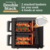 Ninja Air Fryer DoubleStack, 8 Qt, 6-in-1, Black, SL201 | Air fry, broil, roast, bake, reheat, dehydrate, Cooks 4 foods at once, Smart Finish, Match Cook(8 QT)