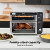 Ninja DCT451 12-in-1 Smart Double Oven with FlexDoor, Thermometer, FlavorSeal, Smart Finish, Rapid Top Convection and Air Fry Bottom , Stainless Steel | Smart Cook thermometer, FlavorSeal, Smart Finish, Air fry, bake, broil, roast, pizza(12-in-1 w/ Flexdoor)